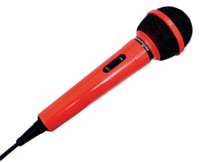 Microphone dynamique rouge, cliquez pour agrandir 