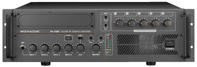 Amplificateur-Mixeur 5 zones Public Adress mono - PA-5480, cliquez pour agrandir 