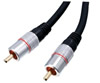 Câble RCA mâle vers RCA mâle, haute qualité, double blindage, plaqué OR, bande rouge, 10m