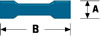 Cosse Femelle Cylindrique A=4.8mm B=22.7mm - Bleu, 100pcs