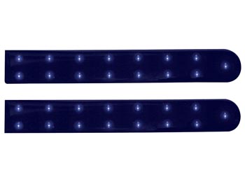 Double barette de LED autoadhsive - bleu - 15cm - 12vcc, cliquez pour agrandir 