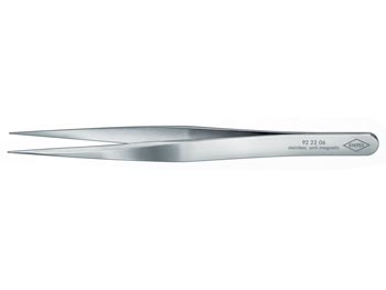 Precision tweezers, stainless steel, 120mm, cliquez pour agrandir 