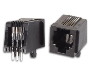 Connecteurs Modulaires pour CI RJ12 6 broches 6 contacts, Version Coud, cliquez pour agrandir 