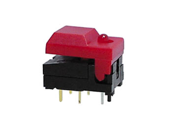 Digitast Dip Push-button Switch Blue Cap - Red LED, cliquez pour agrandir 