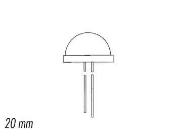 LED Geante Jaune Diffusante 20mm, cliquez pour agrandir 