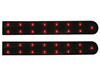 Double barette de LED autoadhésive - rouge - 15cm - 12vcc
