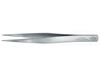 Precision tweezers, stainless steel, 130mm