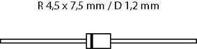 1N5344B - Diode Zener  5W 8V2, cliquez pour agrandir 