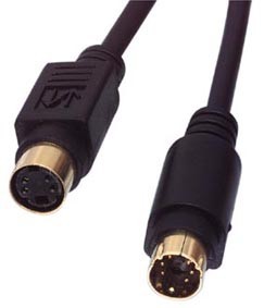 Cble fiche S-Vido mle vers fiche S-Vido femelle, contact plaqu OR, 10m, cliquez pour agrandir 