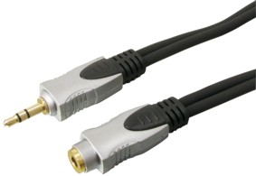 Cble haute qualit, 3.5mm streo mle vers 3.5mm streo femelle, 5m, cliquez pour agrandir 