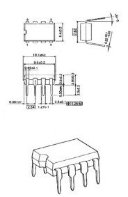 LM833N - 2xaudio opamp 36V, cliquez pour agrandir 