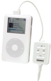 TELECOMMANDE FILAIRE POUR iPOD KNIG, cliquez pour agrandir 
