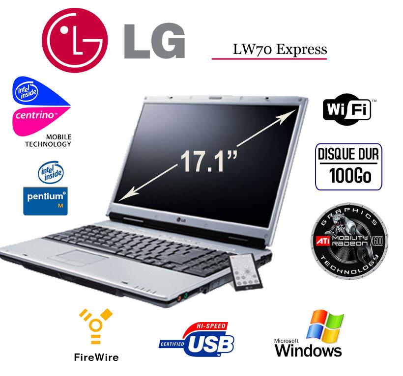 Lg+-+LW70+17.1%22+Centrino+2Ghz+DD100Go+1024mo+Gv-DVD+Pav%E9+num%E9riq, cliquez pour agrandir 