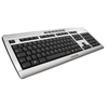 Clavier Multimedia Extra Plat Usb-ps/2 Argent Noir Cherry