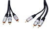 Câble 3 RCA mâle vers 3 RCA mâle, double blindage, haute qualité, contact plaqué OR, 1.5m