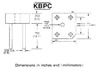 KBPC1010W - bridge rec. 1000V 10A