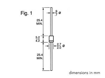 1N4001 Diode 1A-50V, cliquez pour agrandir 