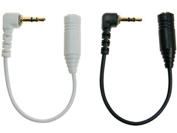 Ensemble de cbles adaptateurs audio stro - 2.5mm mle (90) vers 3.5mm femelle- 7cm, cliquez pour agrandir 