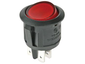 Interrupteur  bascule illumin - rouge - 1p/ON-OFF, cliquez pour agrandir 