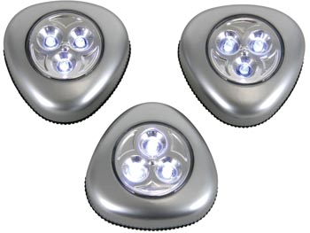 Lampes LED autoadhsives - 3 pcs, cliquez pour agrandir 