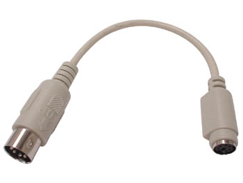 Adaptateur de Clavier PS/2 Mini DIN6 Femelle - DIN5 Mle, cliquez pour agrandir 