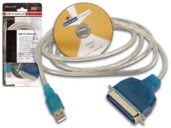 Cable Usb - Parallele (centronix), cliquez pour agrandir 