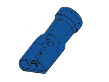Clip Femelle Isole 6.4mm Bleu, 10pcs, cliquez pour agrandir 