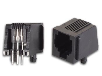 Connecteurs Modulaires pour CI RJ12 6 broches 4 contacts, Version Coud, cliquez pour agrandir 
