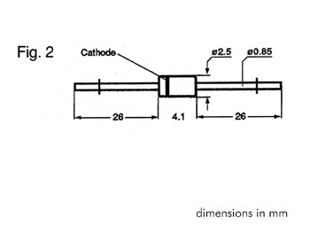 Diode Zener 2V7 -1.3W, cliquez pour agrandir 