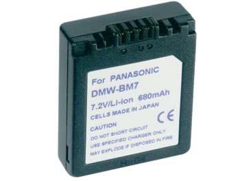 Pack d\'accus pour Camescope Panasonic Dmw-bm7/cgr-0027.2V/600mAh/li-ion, cliquez pour agrandir 