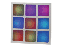 Panneau LED Multicolore 30 x 30 x 5 cm, cliquez pour agrandir 