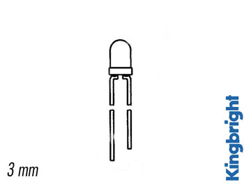 Phototransistor Transparent 3mm 940Nm, cliquez pour agrandir 