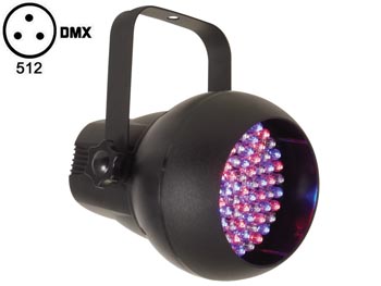 Projecteur PAR - ABS -90 x LEDs 10mm Superbrillantes - DMX, cliquez pour agrandir 
