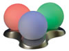 3 Globes Lumineux Multicolores, 8cm