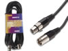 Cable Professionnel XLR, XLR Male Vers XLR Femelle (10m Noir)
